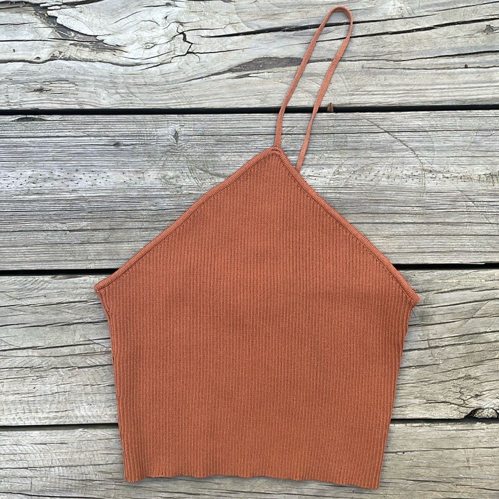 One Shoulder Asymmetric Ribbed Crop Top